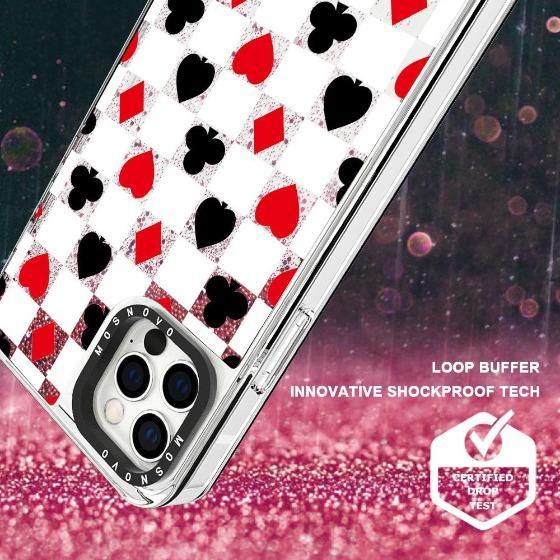 Spades Hearts Diamond Glitter Phone Case - iPhone 12 Pro Case - MOSNOVO