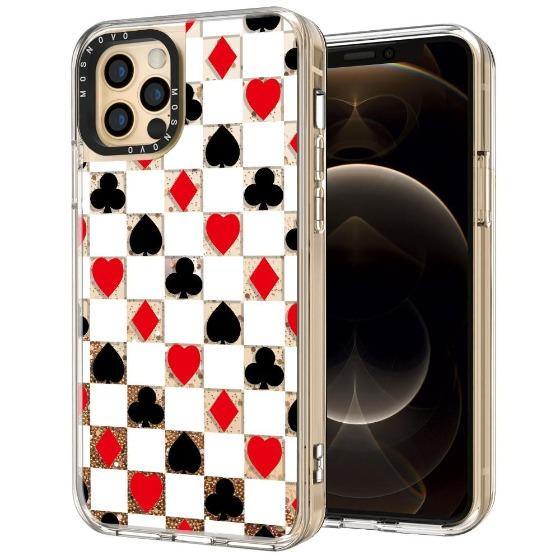 Spades Hearts Diamond Glitter Phone Case - iPhone 12 Pro Max Case - MOSNOVO