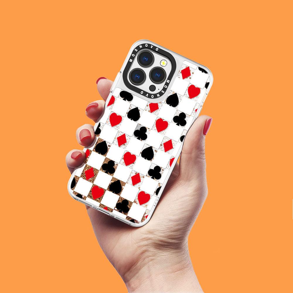 Spades Hearts Diamond Glitter Phone Case - iPhone 13 Pro Case - MOSNOVO