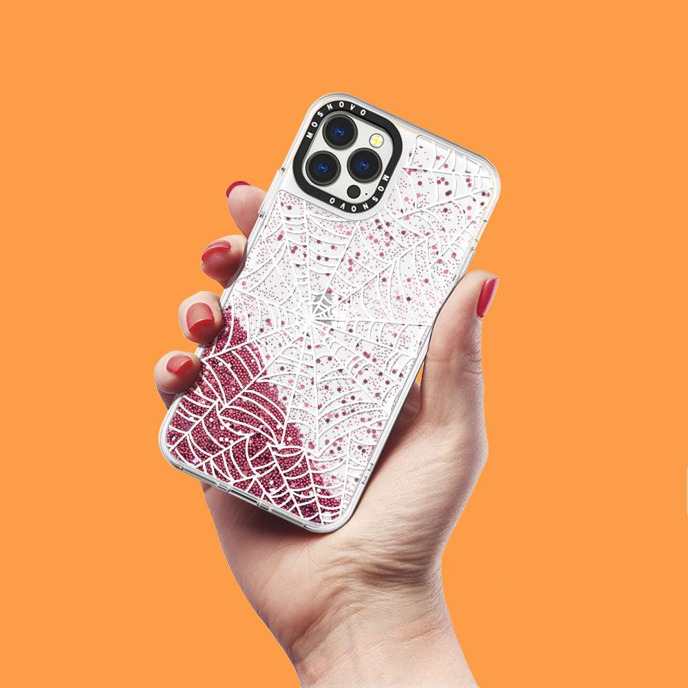 Spider Web Glitter Phone Case - iPhone 13 Pro Max Case - MOSNOVO