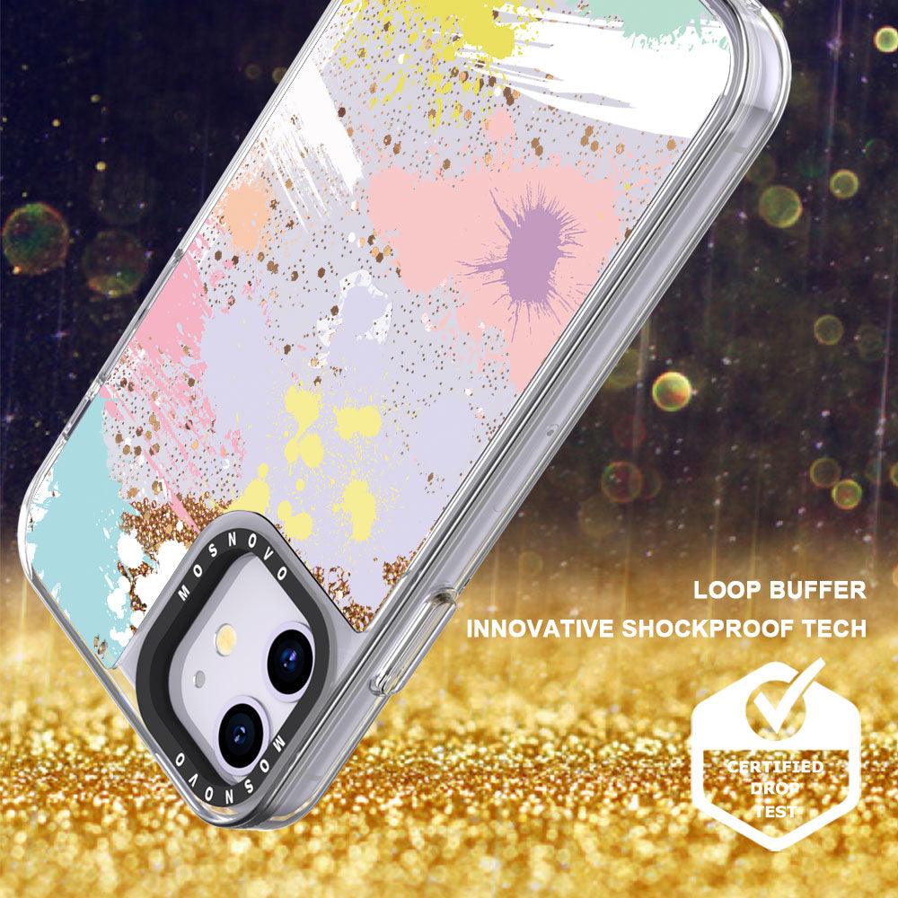 Splash Of Paint Glitter Phone Case - iPhone 11 Case - MOSNOVO