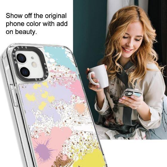 Splash Of Paint Glitter Phone Case - iPhone 12 Case - MOSNOVO