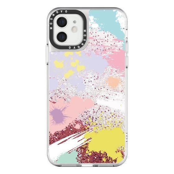 Splash Of Paint Glitter Phone Case - iPhone 12 Case - MOSNOVO
