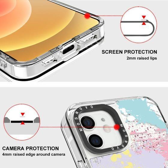 Splash Of Paint Glitter Phone Case - iPhone 12 Mini Case - MOSNOVO