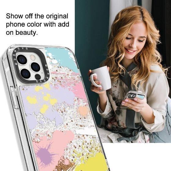 Splash Of Paint Glitter Phone Case - iPhone 12 Pro Max Case - MOSNOVO