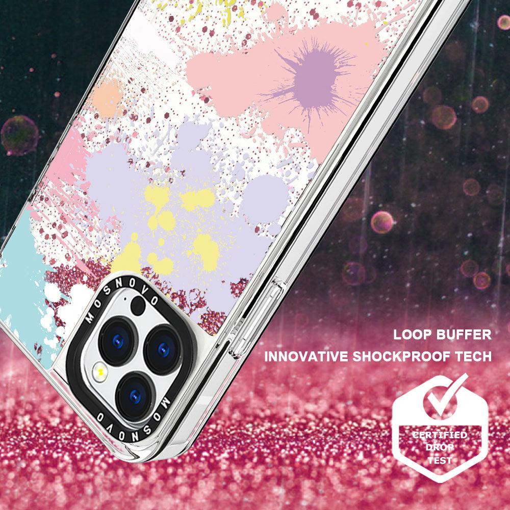 Splash Of Paint Glitter Phone Case - iPhone 13 Pro Case - MOSNOVO