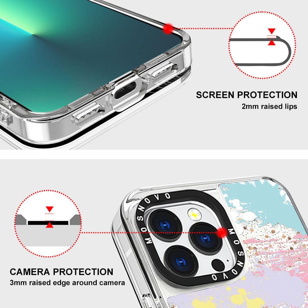 Splash Of Paint Glitter Phone Case - iPhone 13 Pro Case - MOSNOVO