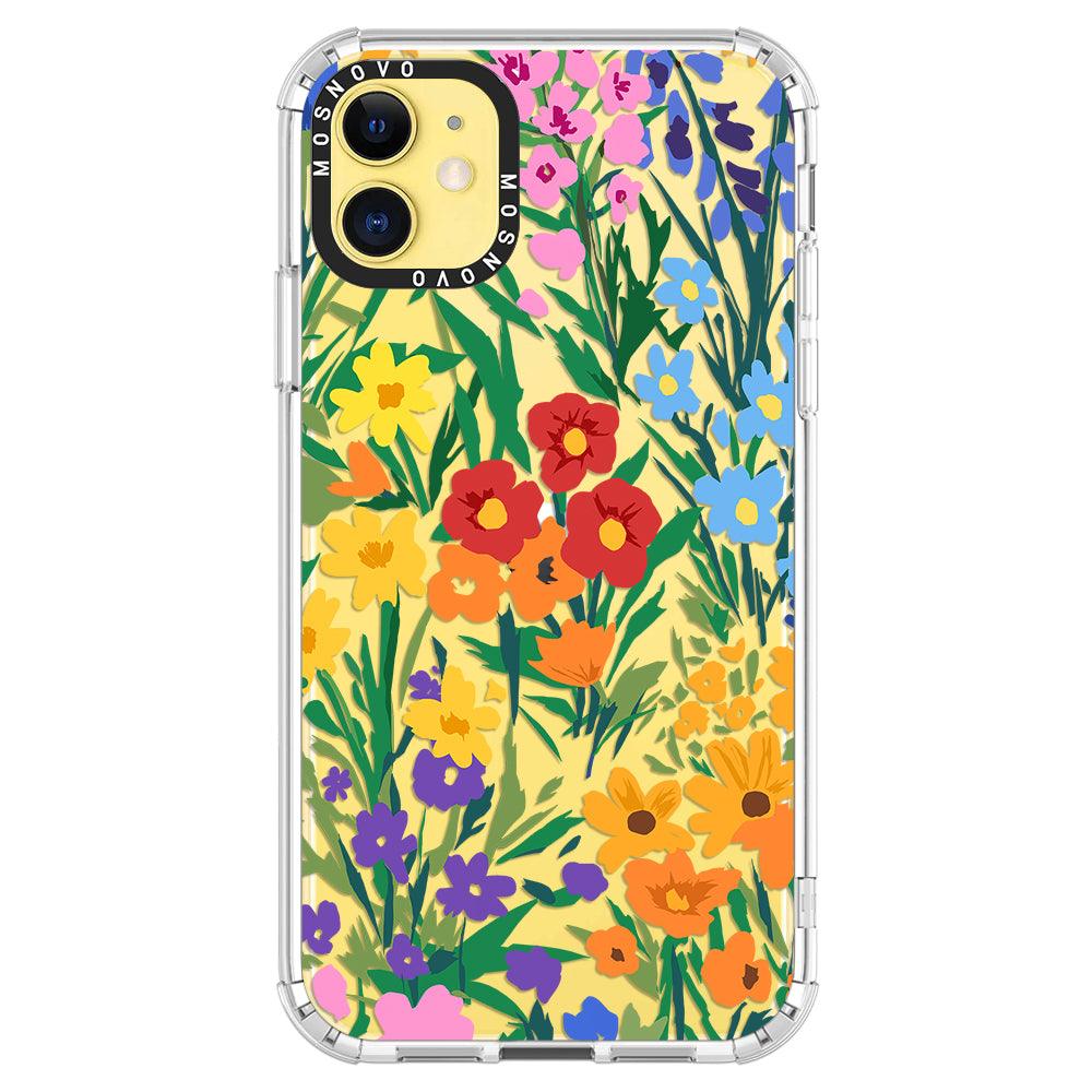 Spring Botanical Flower Floral Phone Case - iPhone 11 Case - MOSNOVO