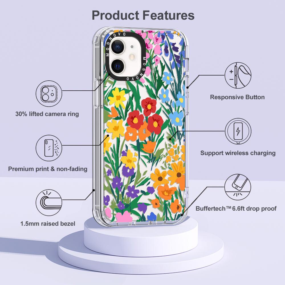 Spring Botanical Flower Floral Phone Case - iPhone 12 Case - MOSNOVO