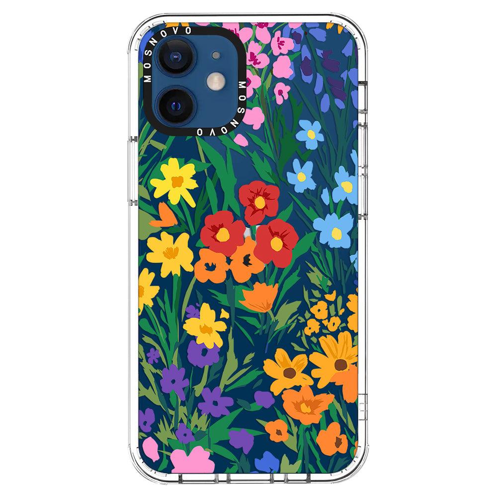 Spring Botanical Flower Floral Phone Case - iPhone 12 Case - MOSNOVO