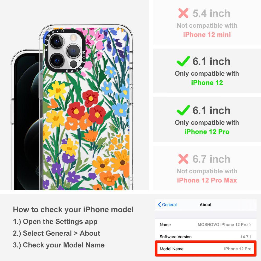 Spring Botanical Flower Floral Phone Case - iPhone 12 Pro Case - MOSNOVO