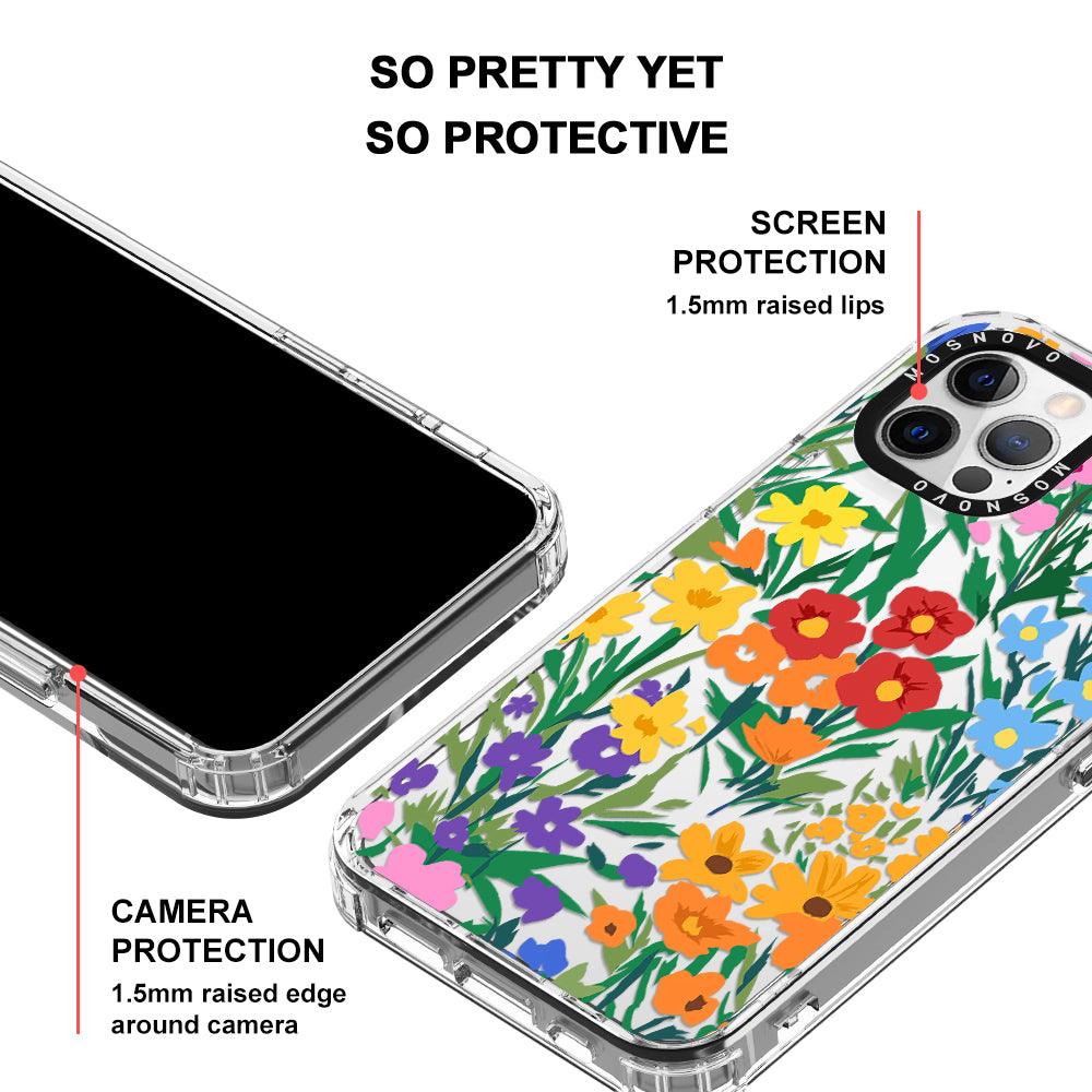 Spring Botanical Flower Floral Phone Case - iPhone 12 Pro Case - MOSNOVO
