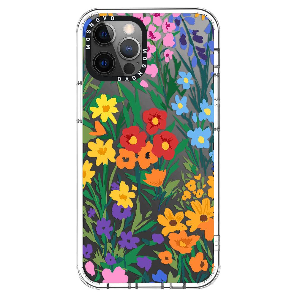 Spring Botanical Flower Floral Phone Case - iPhone 12 Pro Max Case - MOSNOVO