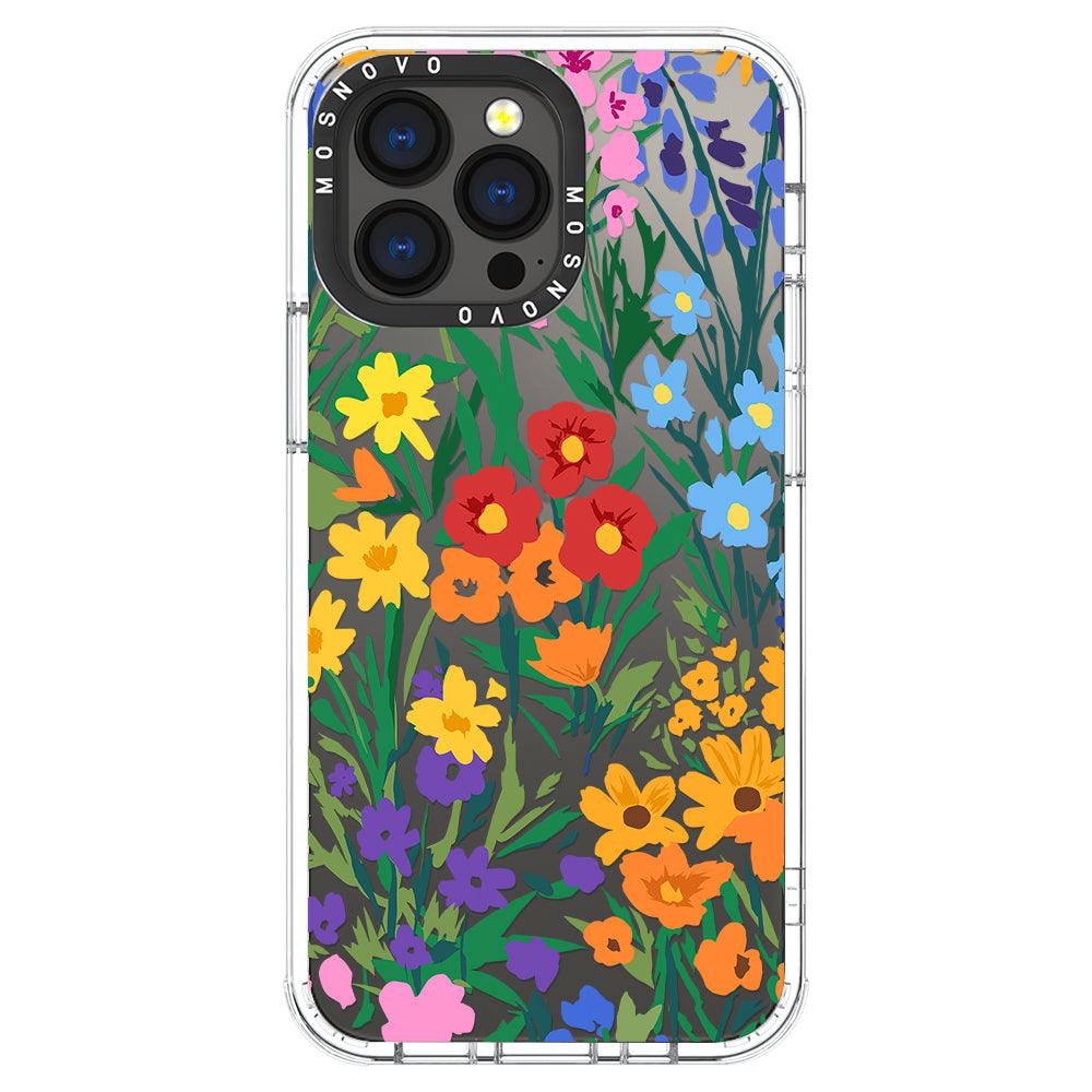 Spring Botanical Flower Floral Phone Case - iPhone 13 Pro Case - MOSNOVO
