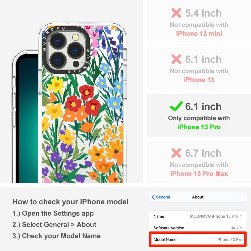 Spring Botanical Flower Floral Phone Case - iPhone 13 Pro Case - MOSNOVO