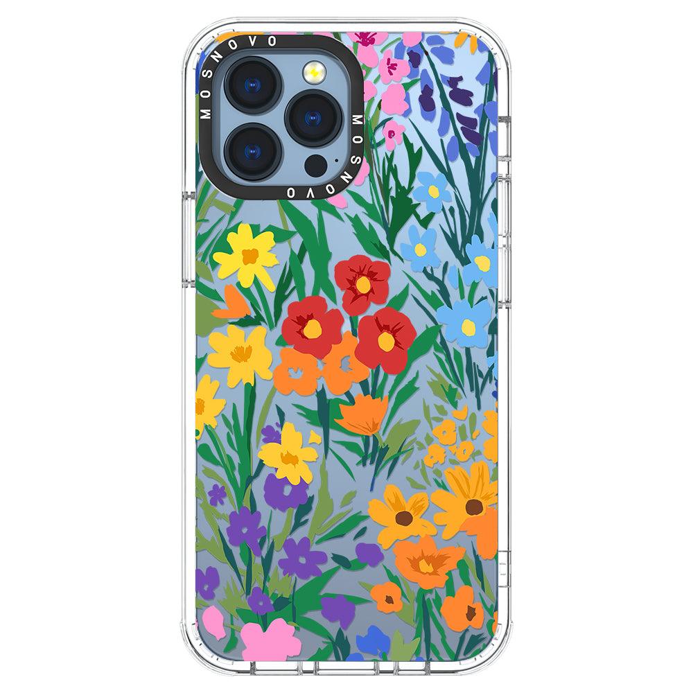 Spring Botanical Flower Floral Phone Case - iPhone 13 Pro Max Case - MOSNOVO