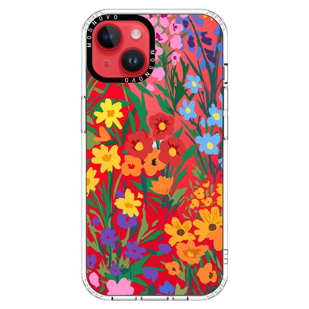 Spring Botanical Flower Floral Phone Case - iPhone 14 Case - MOSNOVO