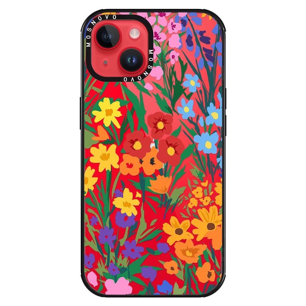 Spring Botanical Flower Floral Phone Case - iPhone 14 Plus Case - MOSNOVO