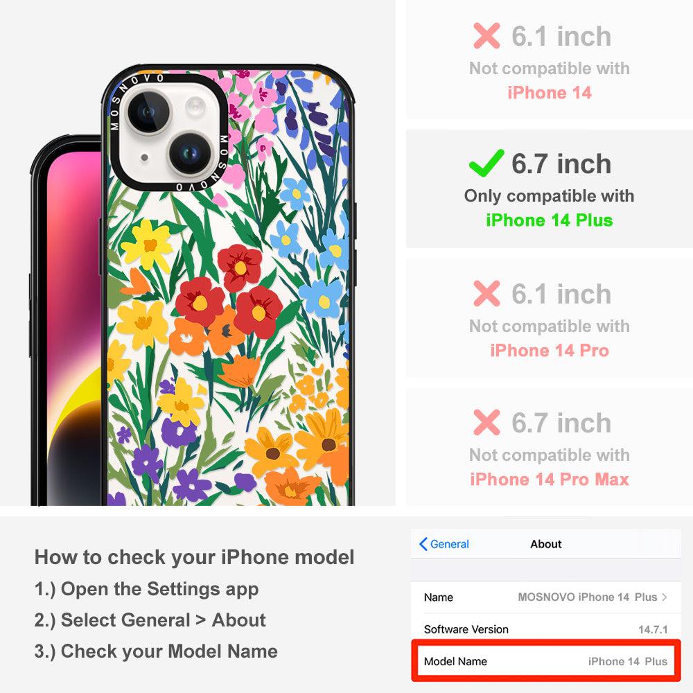 Spring Botanical Flower Floral Phone Case - iPhone 14 Plus Case - MOSNOVO