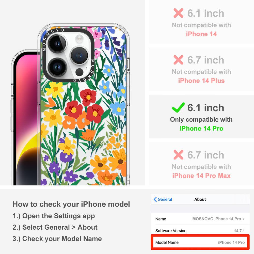 Spring Botanical Flower Floral Phone Case - iPhone 14 Pro Case - MOSNOVO