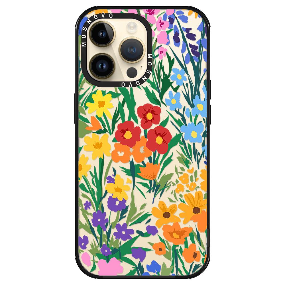 Spring Botanical Flower Floral Phone Case - iPhone 14 Pro Max Case - MOSNOVO