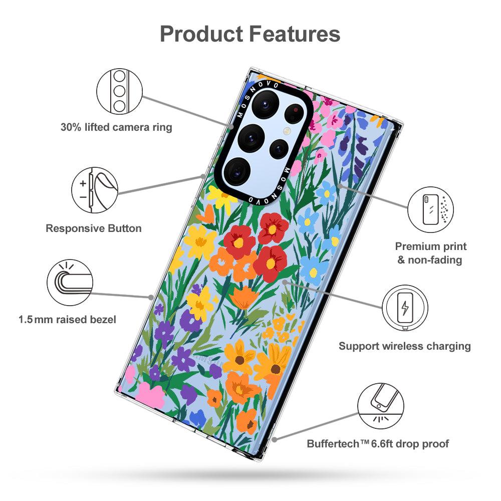 Spring Botanical Flower Phone Case - Samsung Galaxy S22 Ultra Case - MOSNOVO