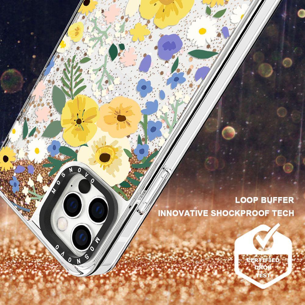 Spring Wild Floral Glitter Phone Case - iPhone 12 Pro Case - MOSNOVO