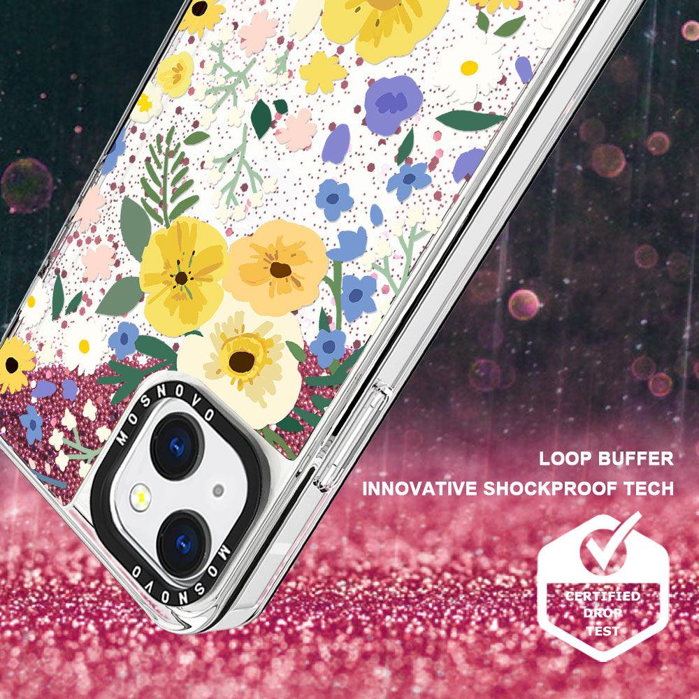Spring Wild Floral Glitter Phone Case - iPhone 13 Case - MOSNOVO