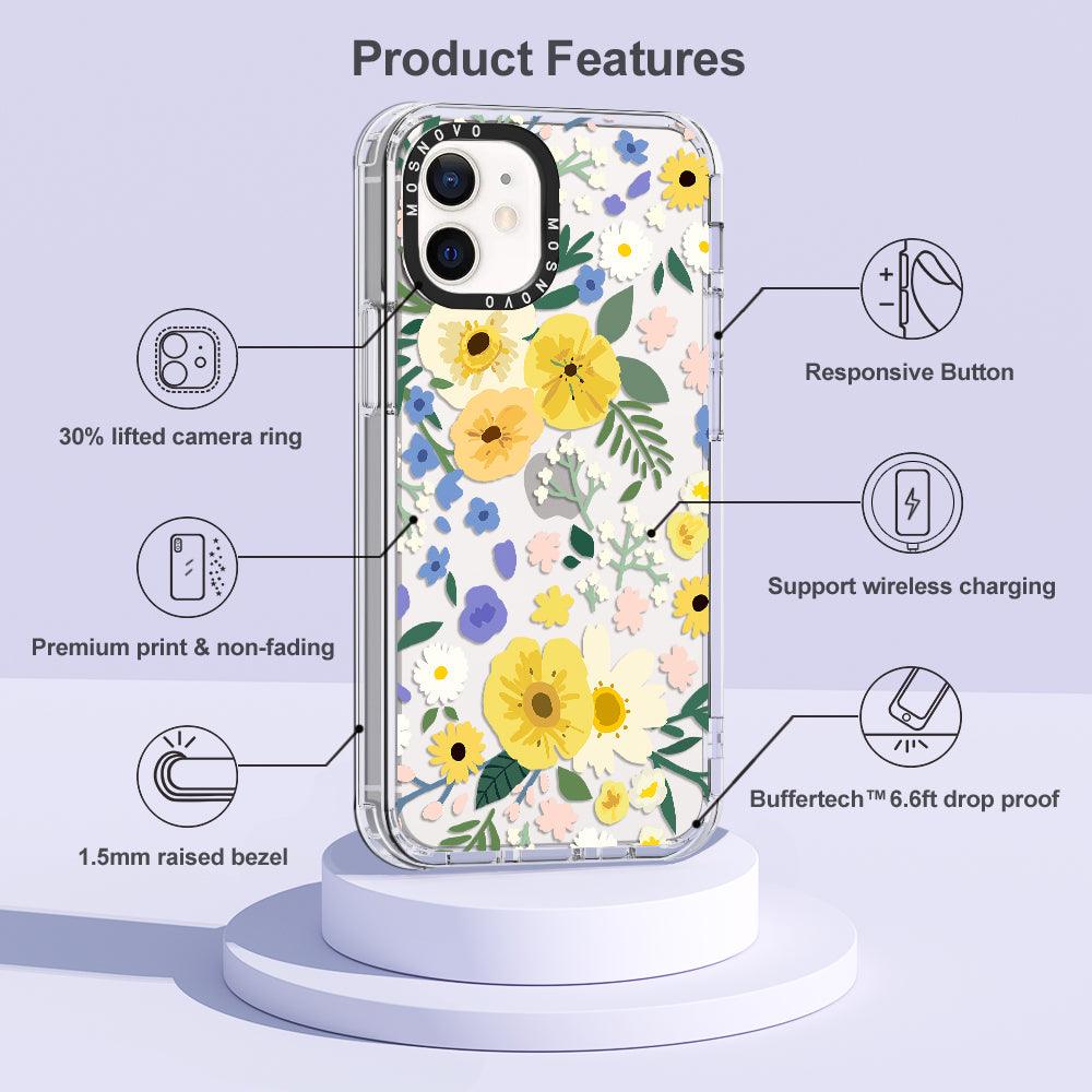 Spring Wild Floral Phone Case - iPhone 12 Mini Case - MOSNOVO
