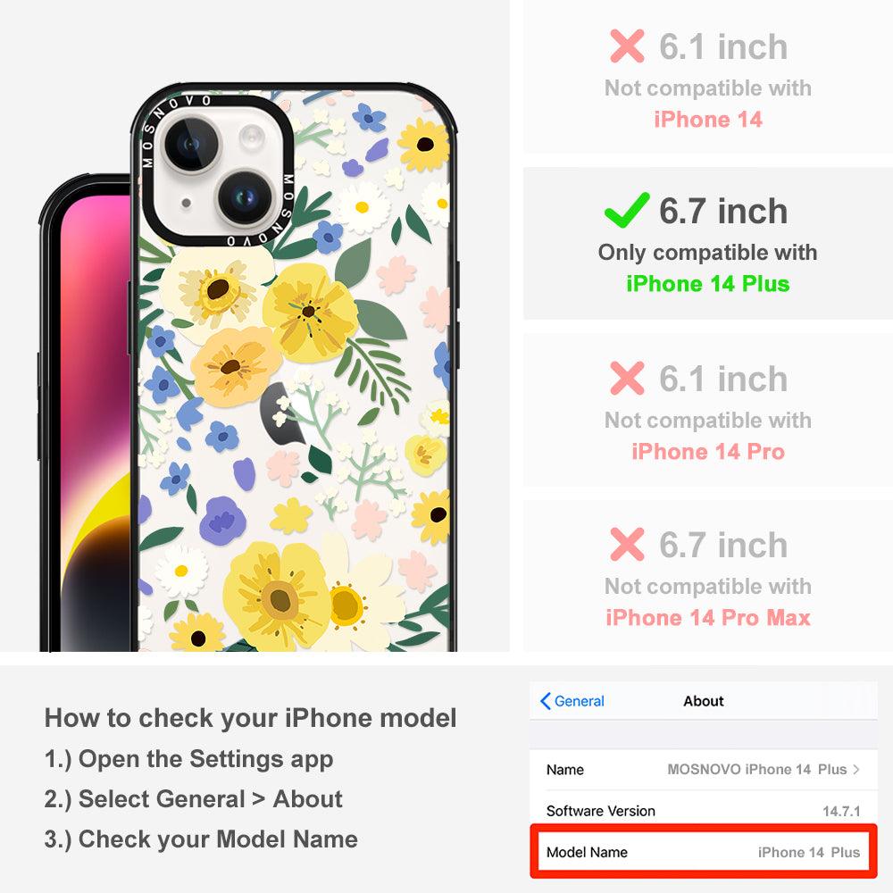 Spring Wild Floral Phone Case - iPhone 14 Plus Case - MOSNOVO