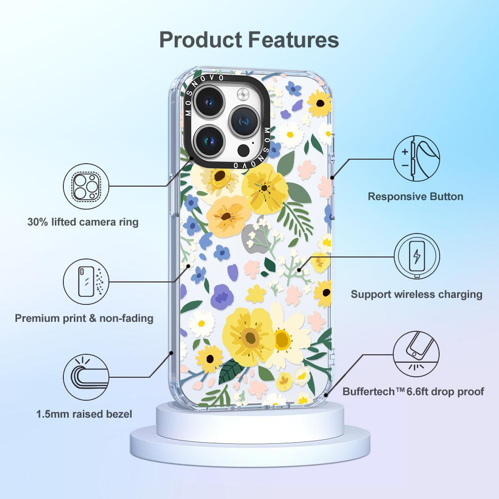 Spring Wild Floral Phone Case - iPhone 14 Pro Max Case - MOSNOVO