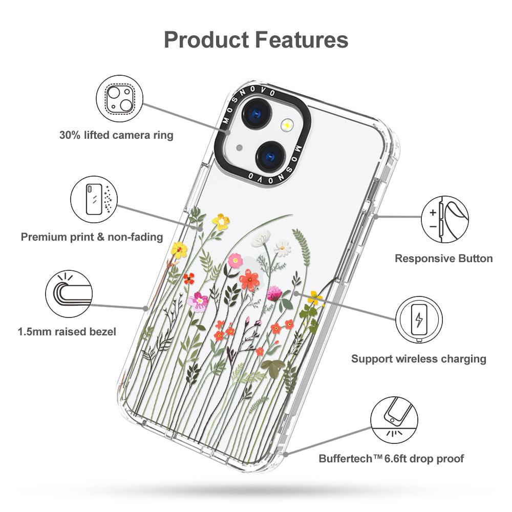 Spring Wildflower Phone Case - iPhone 13 Mini Case - MOSNOVO