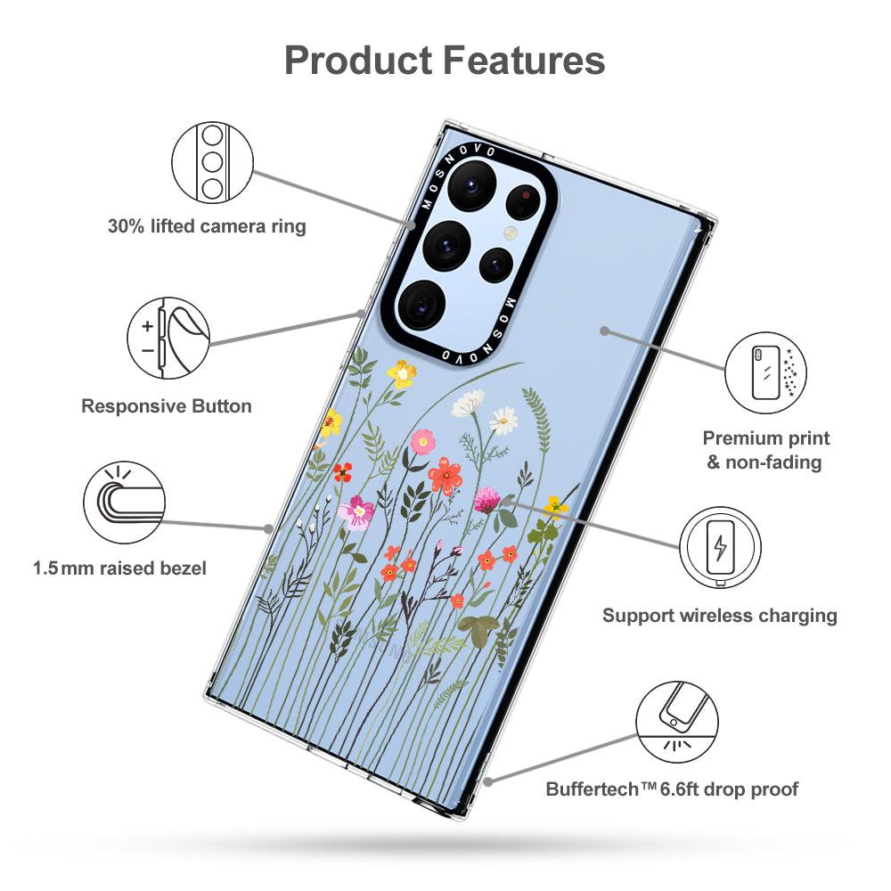 Spring Wildflower Phone Case - Samsung Galaxy S22 Ultra Case - MOSNOVO