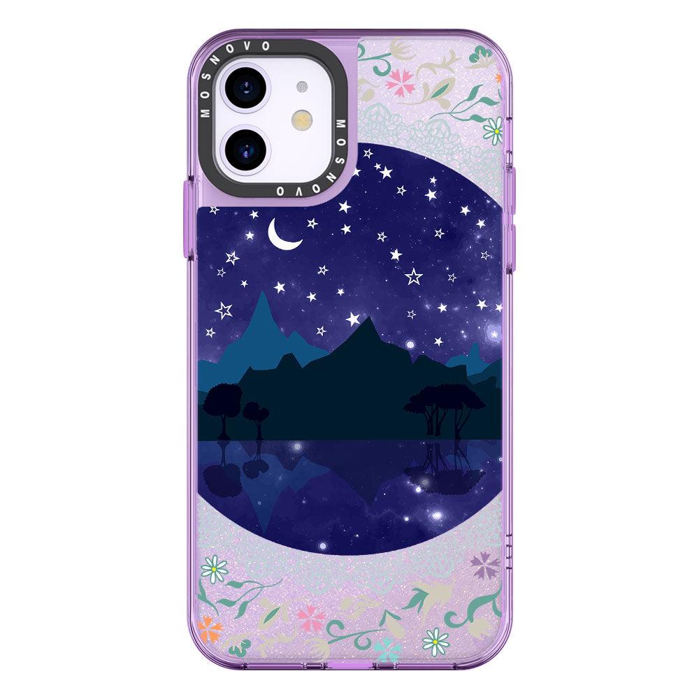 Starry Night Glitter Phone Case - iPhone 11 Case - MOSNOVO