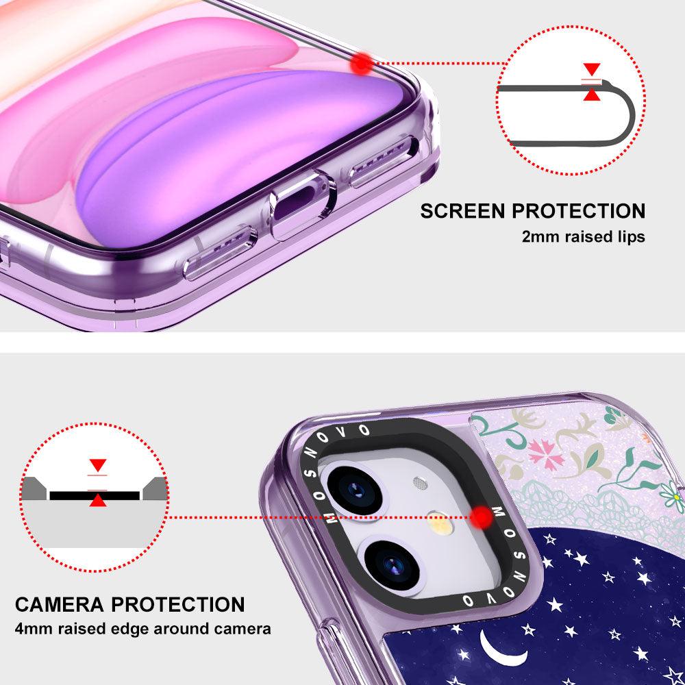 Starry Night Glitter Phone Case - iPhone 11 Case - MOSNOVO