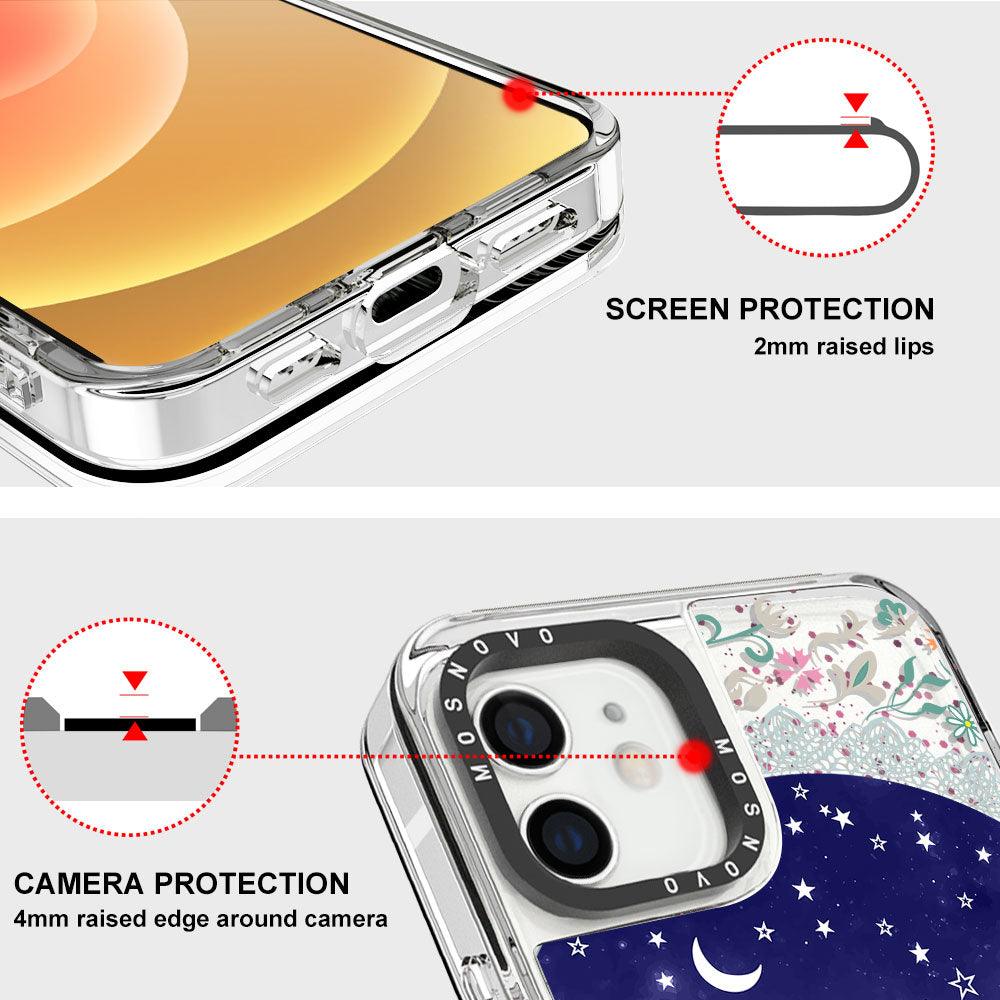Starry Night Glitter Phone Case - iPhone 12 Case - MOSNOVO