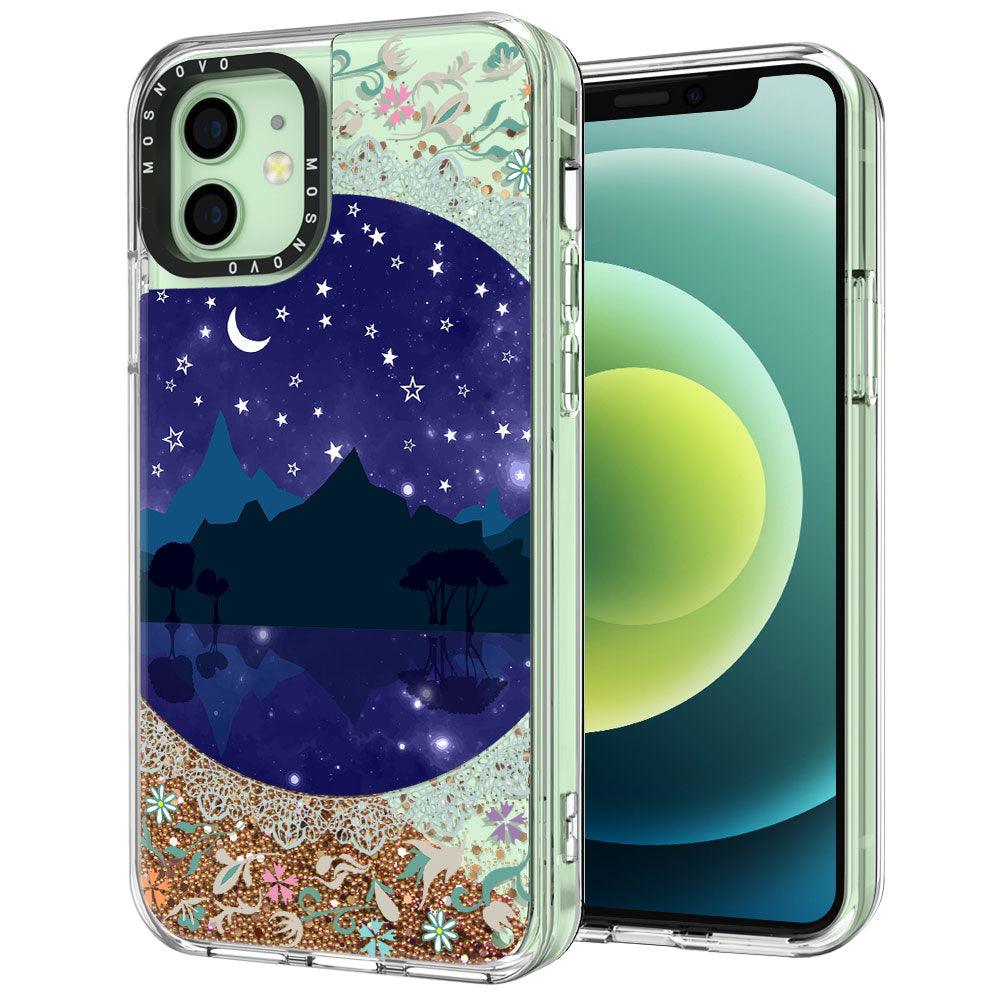 Starry Night Glitter Phone Case - iPhone 12 Case - MOSNOVO