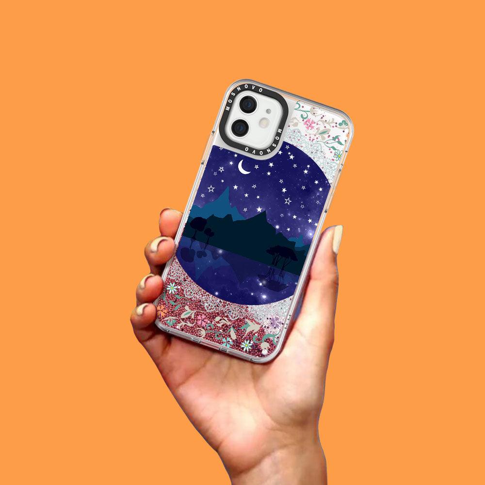 Starry Night Glitter Phone Case - iPhone 12 Mini Case - MOSNOVO