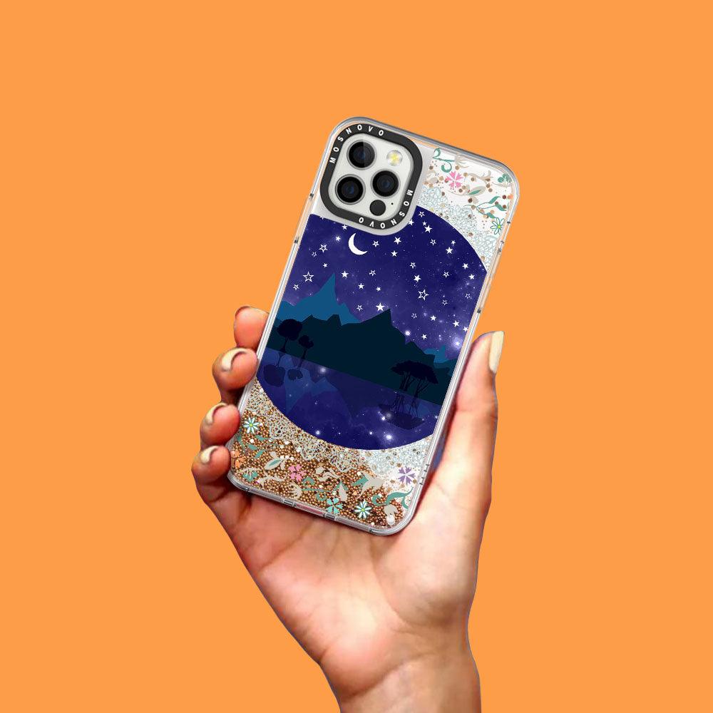 Starry Night Glitter Phone Case - iPhone 12 Pro Case - MOSNOVO