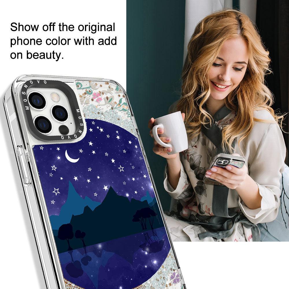 Starry Night Glitter Phone Case - iPhone 12 Pro Case - MOSNOVO