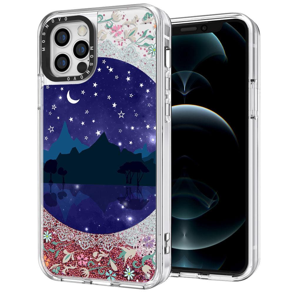 Starry Night Glitter Phone Case - iPhone 12 Pro Max Case - MOSNOVO