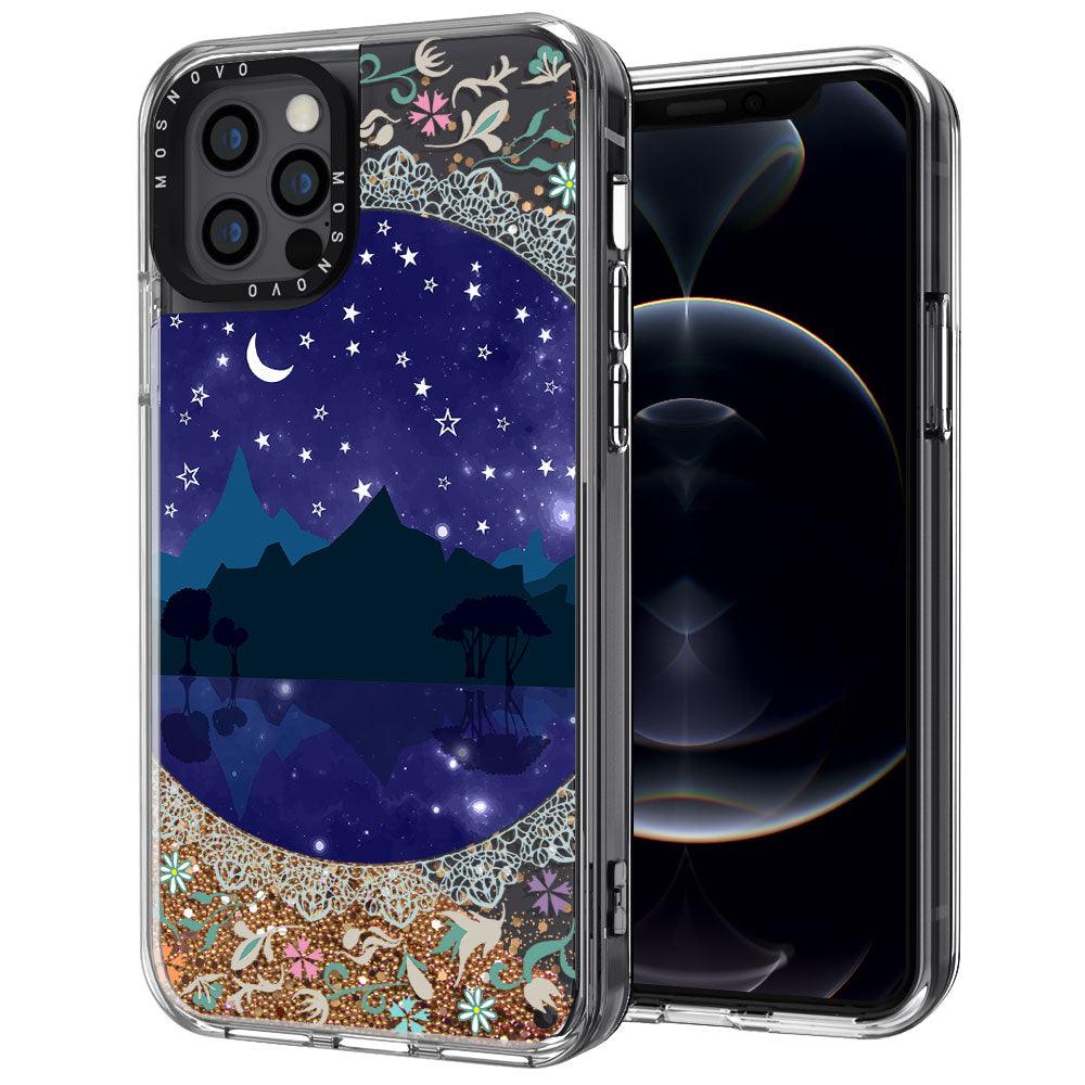Starry Night Glitter Phone Case - iPhone 12 Pro Max Case - MOSNOVO