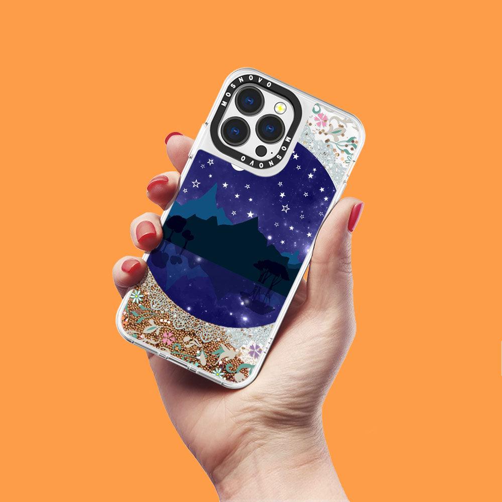 Starry Night Glitter Phone Case - iPhone 13 Pro Case - MOSNOVO