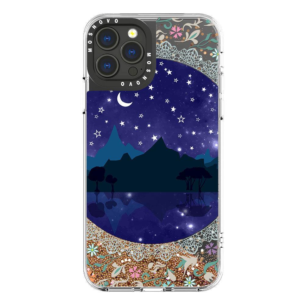 Starry Night Glitter Phone Case - iPhone 13 Pro Max Case - MOSNOVO