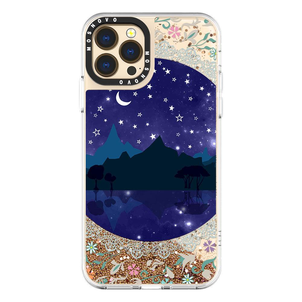 Starry Night Glitter Phone Case - iPhone 13 Pro Max Case - MOSNOVO
