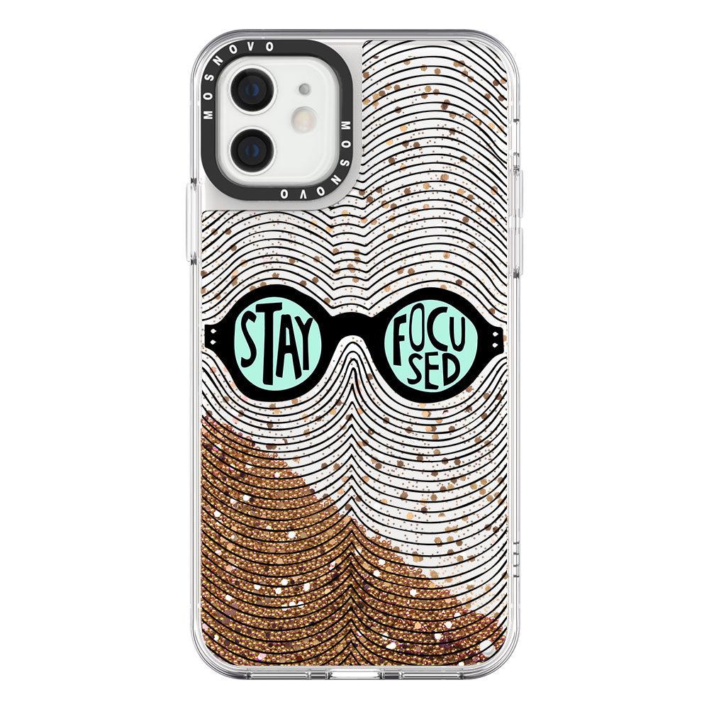 Stay Focused Quotes Glitter Phone Case - iPhone 12 Mini Case - MOSNOVO