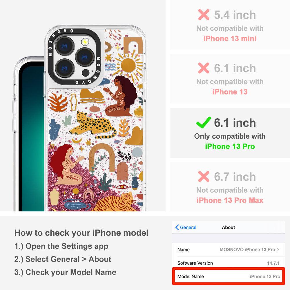 Stay Wild Glitter Phone Case - iPhone 13 Pro Case - MOSNOVO