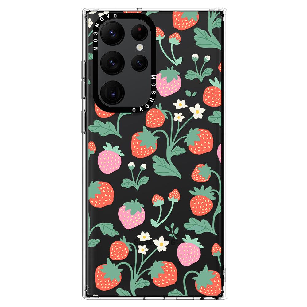 Strawberry Garden Phone Case - Samsung Galaxy S22 Ultra Case - MOSNOVO