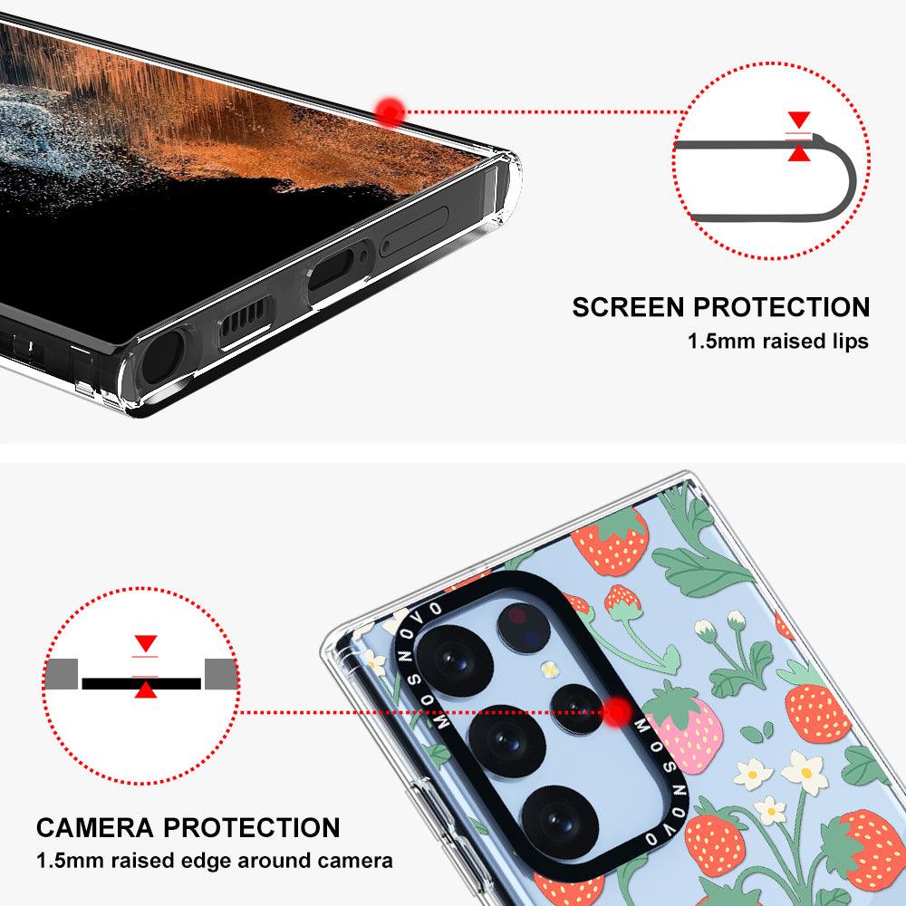 Strawberry Garden Phone Case - Samsung Galaxy S22 Ultra Case - MOSNOVO