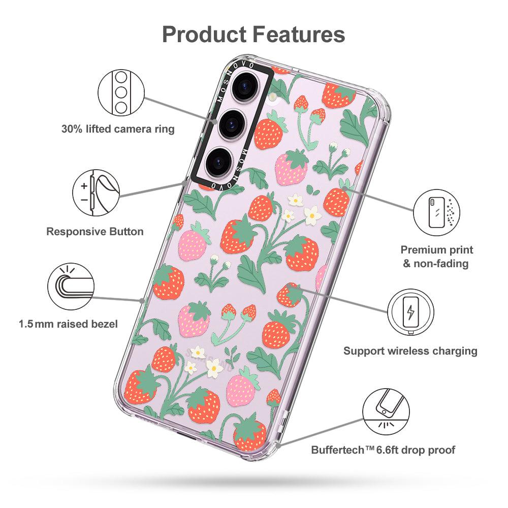 Strawberry Garden Phone Case - Samsung Galaxy S23 Case - MOSNOVO